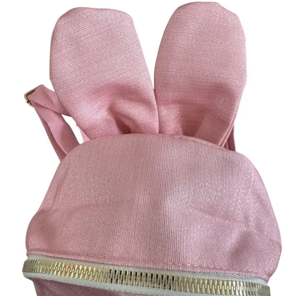 NWT Yodalp Kids Backpack with Adjustable Straps, Light Pink with Bunny Ears Mini